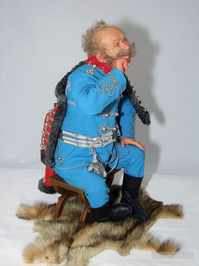 Гусар, авторская кукла Наталии Зотовой
