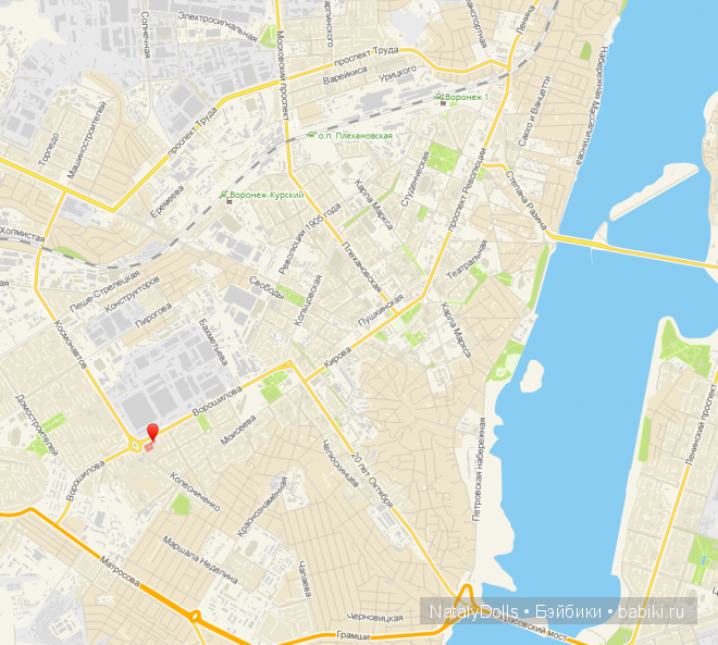 Карта Воронежа