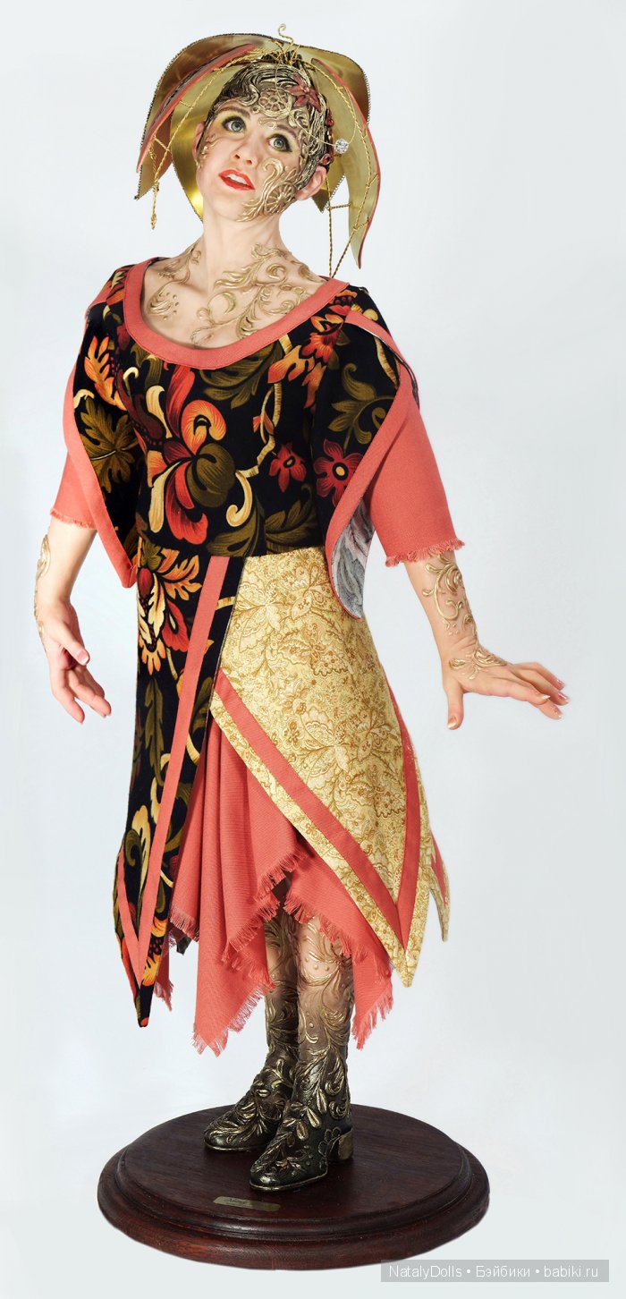 Хохлома - новая авторская кукла Наталии Зотовой