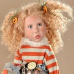 Коллекционная кукла Корина - новенькая с кошачком