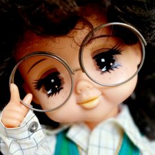 Японская винтажная кукла Знайка в очках. Все родное.