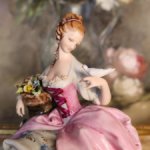 Capodimonte Дама с голубями Giuseppe Cappe