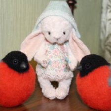 Снегири прилетели и Крошка на ладошке