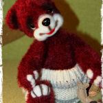 Мишка Антошка - игрушка вязанная крючком