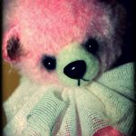 Мишка Берзэ, игрушка вязанная крючком
