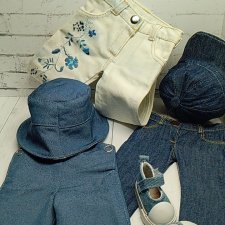 Джинсовая одежда для кукол Минуш и Фануш от Петитколин.