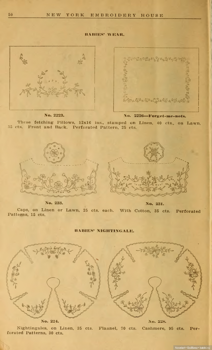 Старинные схемы вышивок 1810-1812г, которые можно использовать для вышивки кукольной одежды и аксессуаров. продолжение