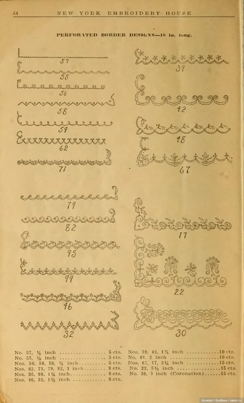 Старинные схемы вышивок 1810-1812г, которые можно использовать для вышивки кукольной одежды и аксессуаров. продолжение