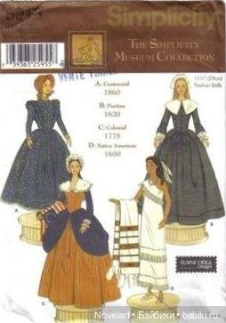 Платья для кукол типа Барби в старинном стиле "музейная коллекция США". Выкройки
