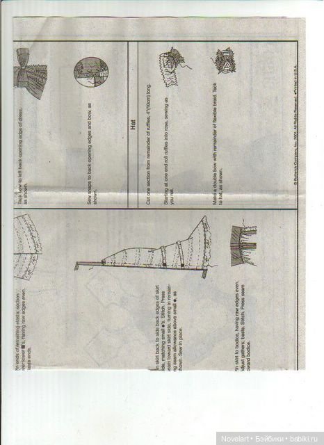 Платье в старинном стиле для кукол Барби и подобных им. Выкройка