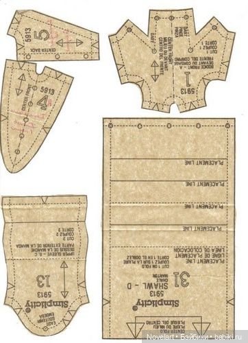 Платья для кукол типа Барби в старинном стиле "музейная коллекция США". Выкройки (фото 8)