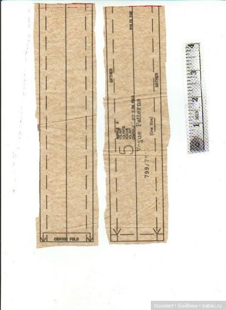 Платье в старинном стиле для кукол Барби и подобных им. Выкройка