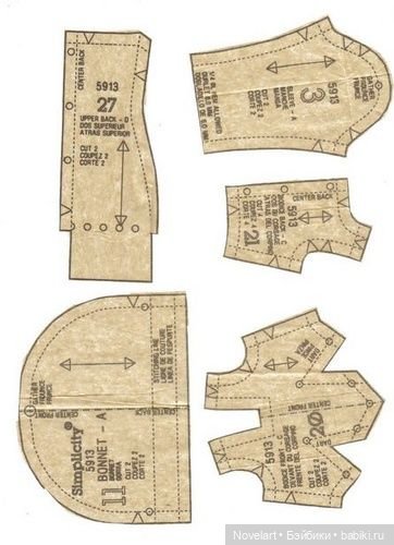 Платья для кукол типа Барби в старинном стиле "музейная коллекция США". Выкройки (фото 7)