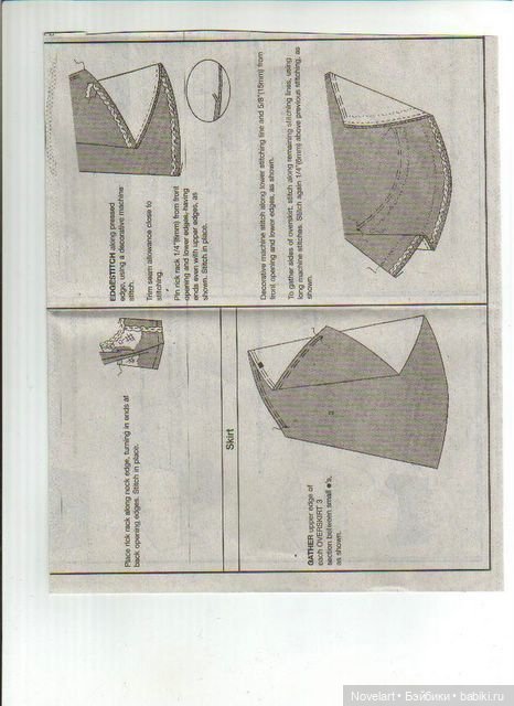Платье в старинном стиле для кукол Барби и подобных им. Выкройка (фото 7)
