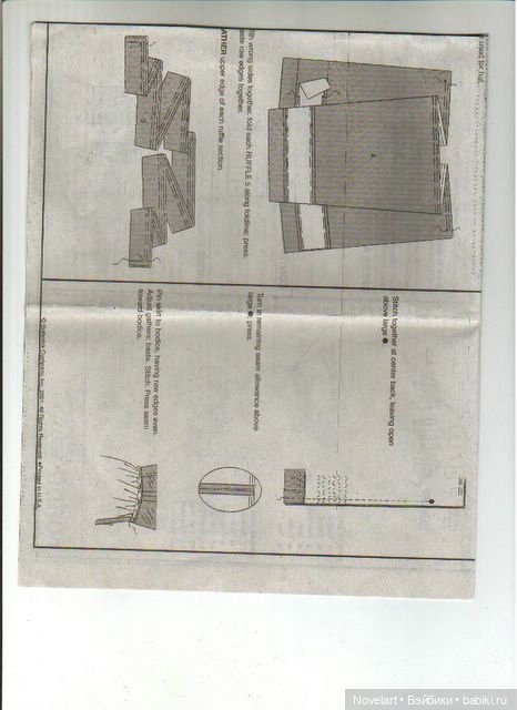 Платье в старинном стиле для кукол Барби и подобных им. Выкройка (фото 8)