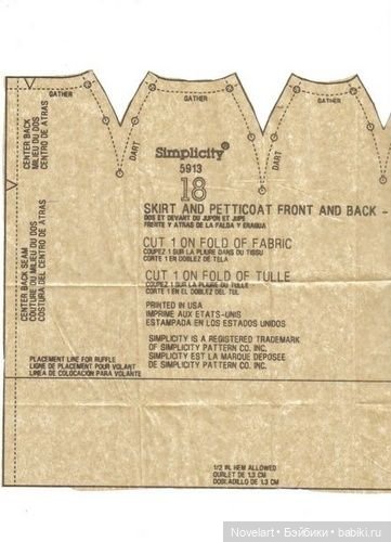 Платья для кукол типа Барби в старинном стиле "музейная коллекция США". Выкройки (фото 5)