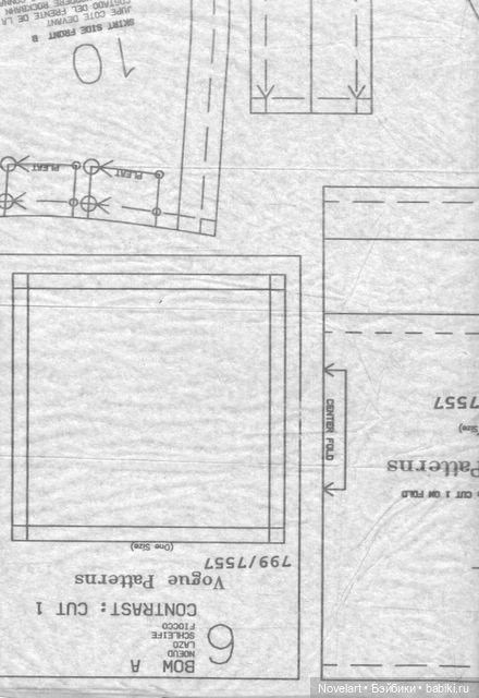 Платье в старинном стиле для кукол Барби и подобных им. Выкройка