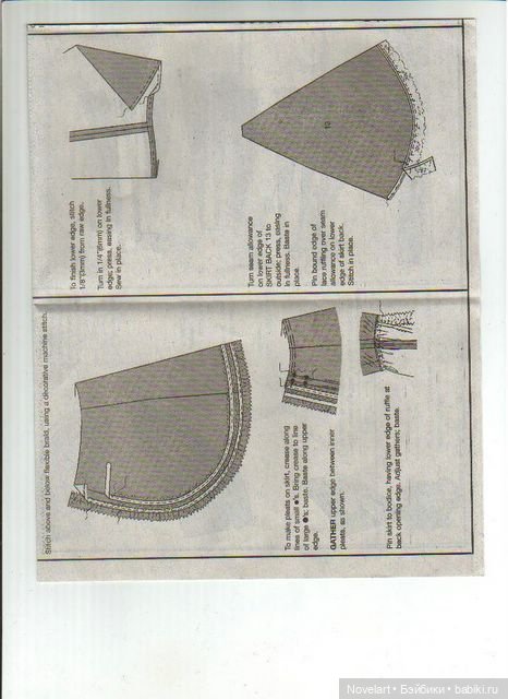 Платье в старинном стиле для кукол Барби и подобных им. Выкройка (фото 10)