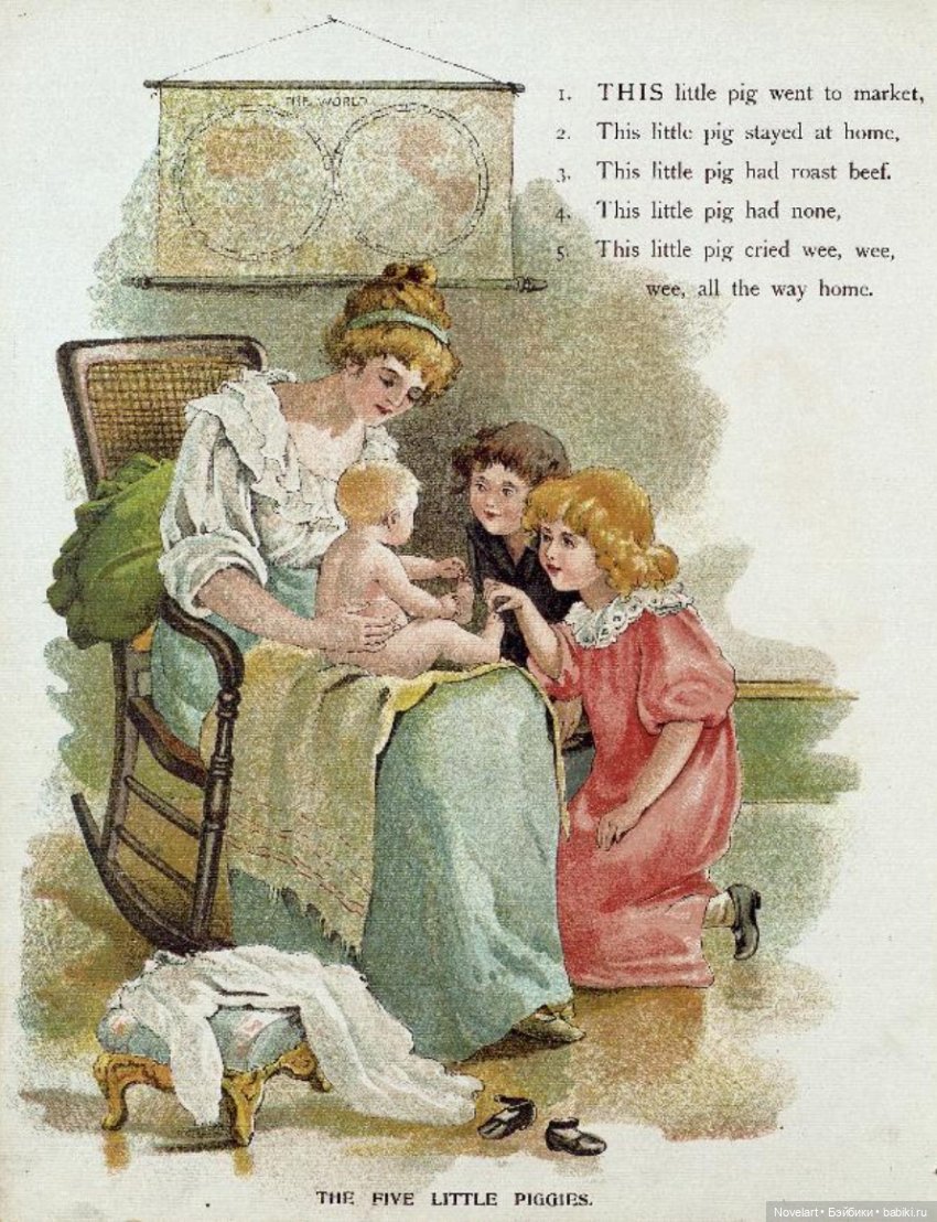 Детская книжка с картинками конца 19 века. Как идея для ватных игрушек и одежды для кукол (фото 8)