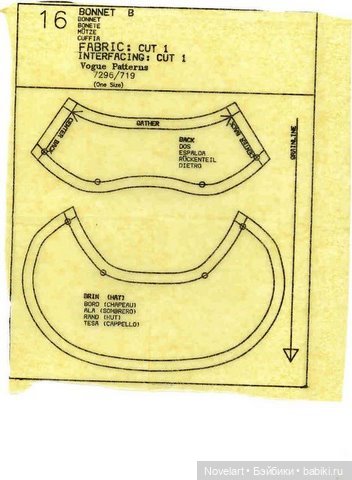 Выкройки платьев и шляпки для кукол типа Барби