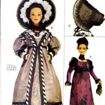 Выкройки платьев и шляпки для кукол типа Барби