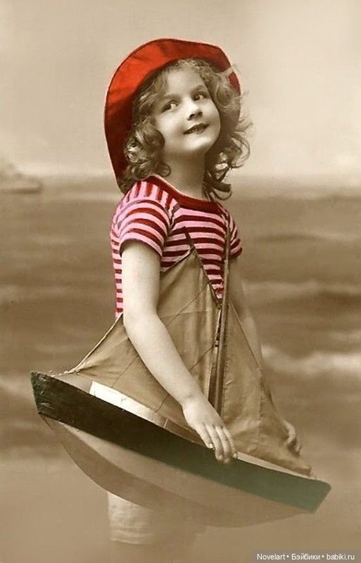 Старинные фотографии - дети с корабликами. Для вдохновения (фото 9)