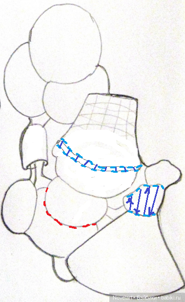 Снеговик с шариками, новогодняя игрушка. Описание пошива (фото 7)