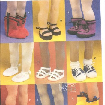 Выкройки кукольной обуви, старый журнал Vogue craft