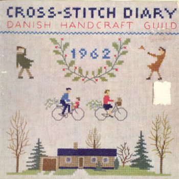 Вышитый крестиком календарь 1962г. Схемы.