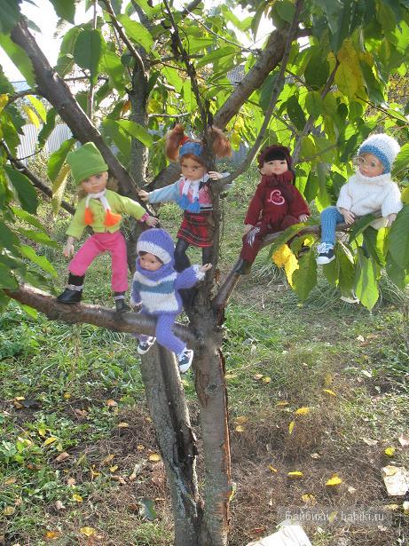 Семейство переделочек на прогулке. Последние солнечные деньки