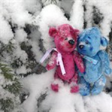 Снежные мишки тедди