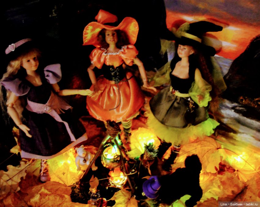 Маленькая история ведьмочек на Хеллоуин