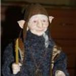 Посейдон и Добрый Гном. Авторские куклы из фимо