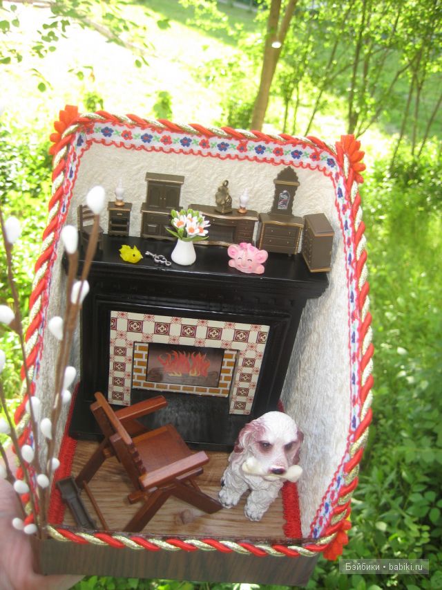 Два румбокса. Домики для кукол. "У камина" и "Домик в лейке" (фото 9)