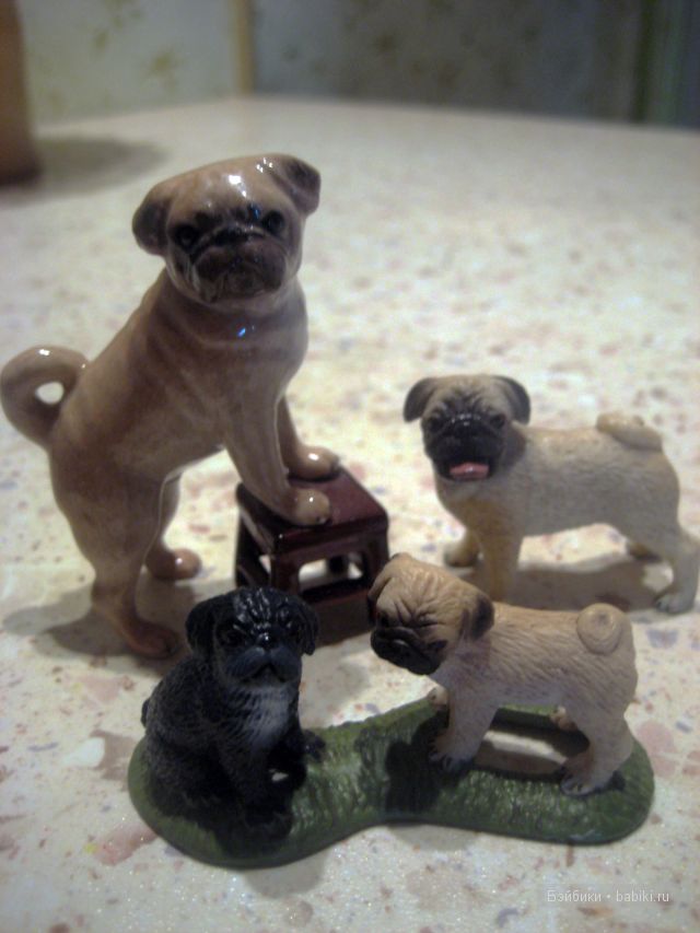 Моя коллекция игрушечных мопсиков (фото 9)
