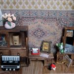 Ретро комната в старинных часах. Румбокс для кукол Иванниковой Марины