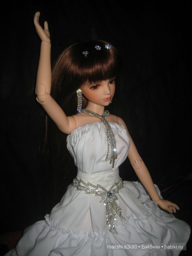 Белое платье для моей принцессы. Кукла БЖД Кассия от Ипл Хаус (фото 8)