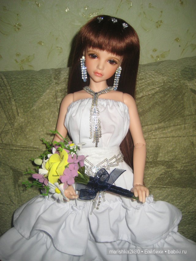 Белое платье для моей принцессы. Кукла БЖД Кассия от Ипл Хаус