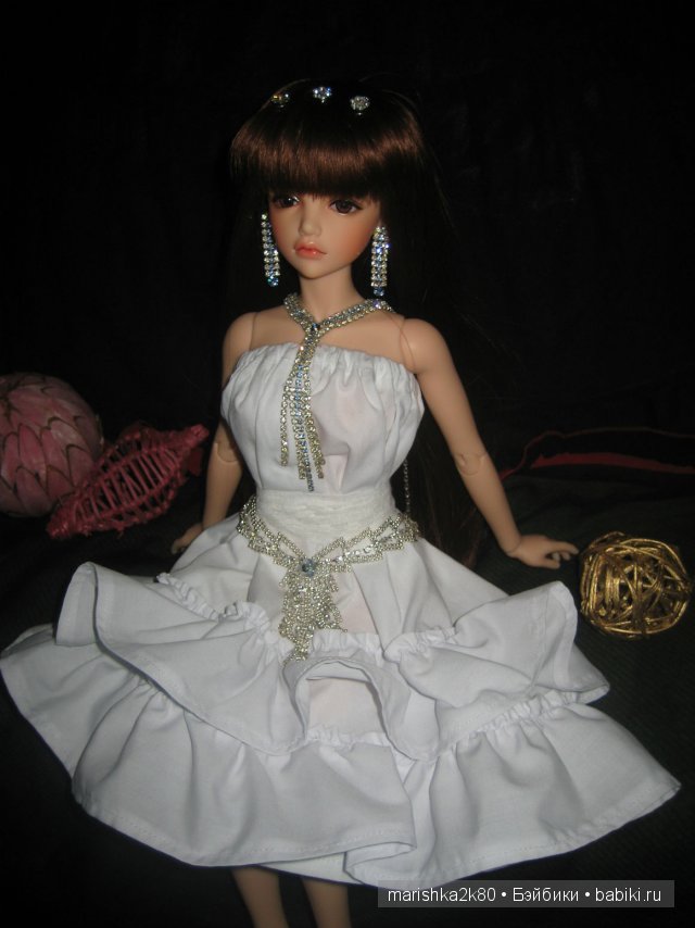 Белое платье для моей принцессы. Кукла БЖД Кассия от Ипл Хаус