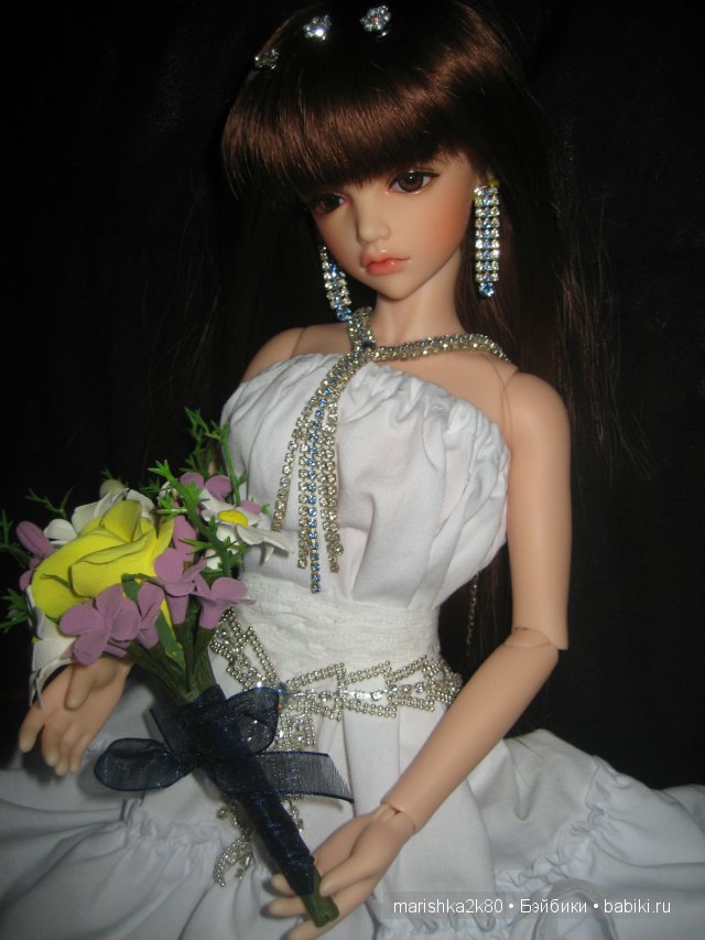 Белое платье для моей принцессы. Кукла БЖД Кассия от Ипл Хаус