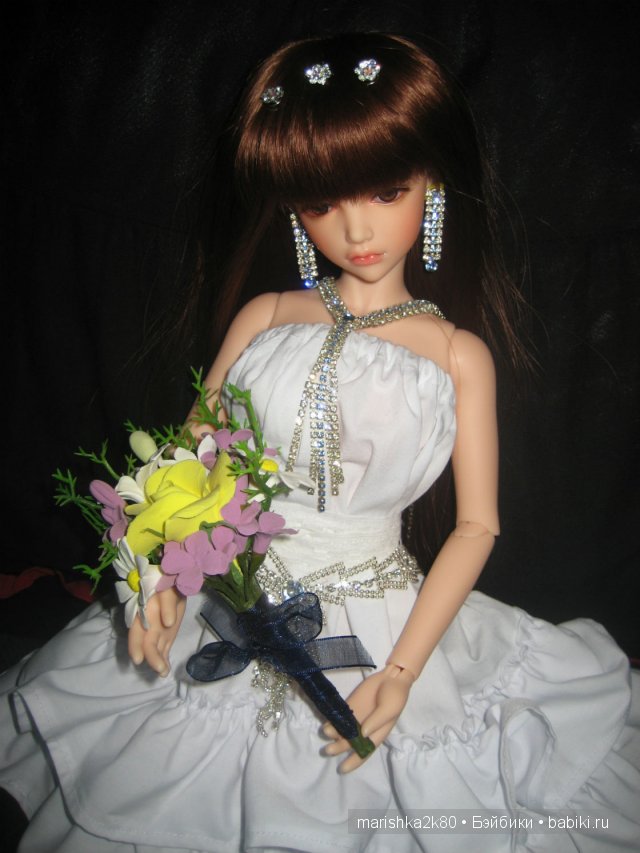 Белое платье для моей принцессы. Кукла БЖД Кассия от Ипл Хаус