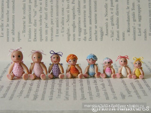 Миниатюрные вязаные композиции от Мариэллы (Mariella)