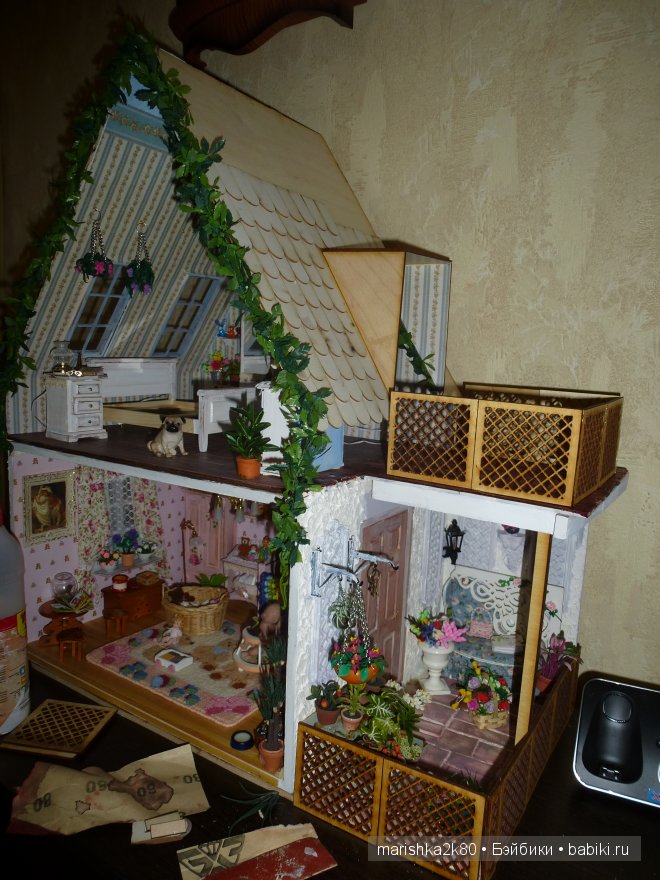 Домик-ночник. Кукольная миниатюра 1:12. Часть 4. Иванникова Марина