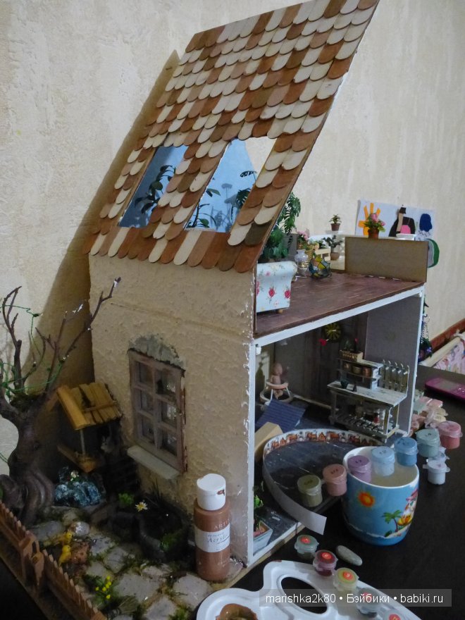Домик-ночник. Кукольная миниатюра 1:12. Часть 4. Иванникова Марина