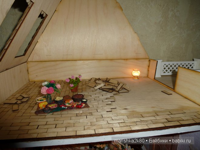 Домик-ночник. Кукольная миниатюра 1:12. Часть 4. Иванникова Марина