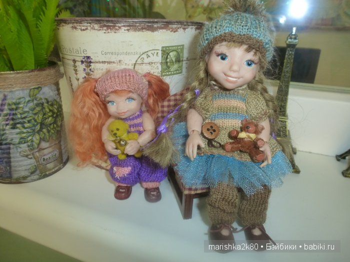 Две авторские шарнирные куклы 10 и 14 см (фото 5)