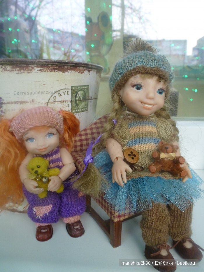 Две авторские шарнирные куклы 10 и 14 см (фото 6)
