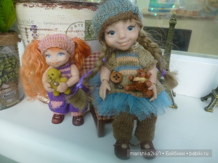 Две авторские шарнирные куклы 10 и 14 см (фото 7)