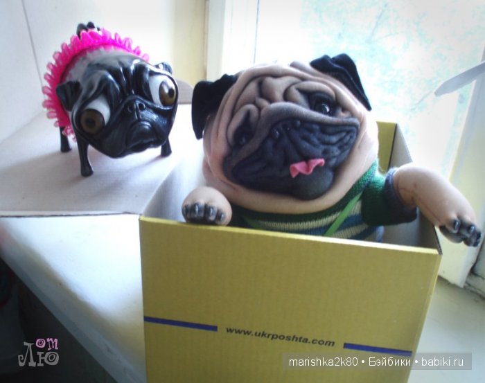 Мопсики от Лю — Куклы из капрона и чулочной техники: авторские игрушки