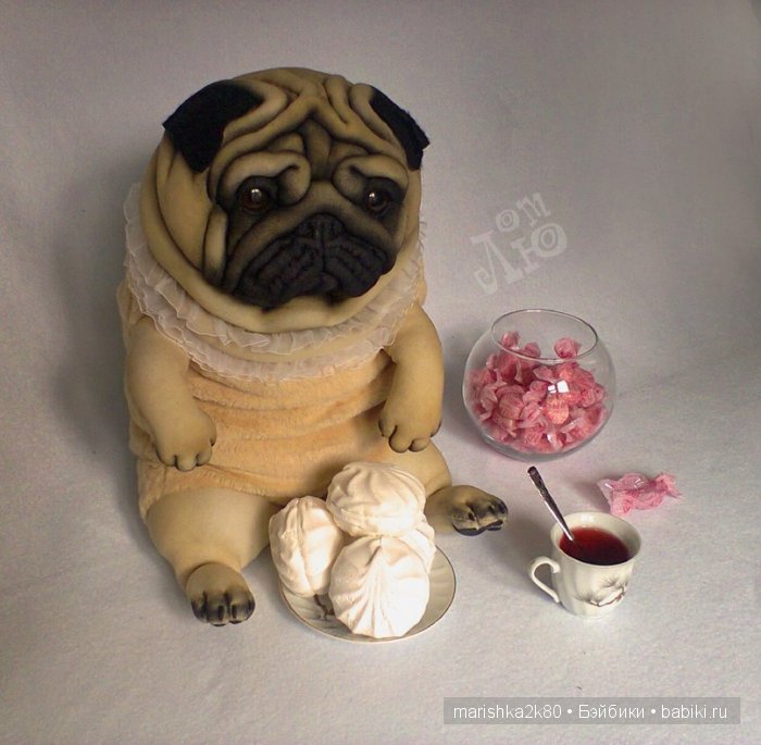 Мопсики от Лю — Куклы из капрона и чулочной техники: авторские игрушки